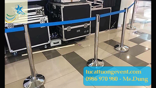 Trụ Inox Dây Rút Kéo Xanh Dương